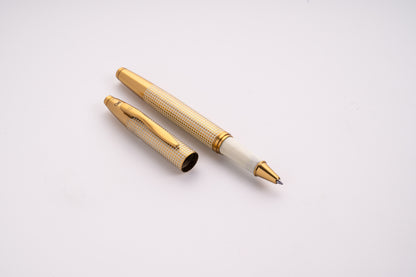 Effex Ivory X Hatch Roller Ball Pen
