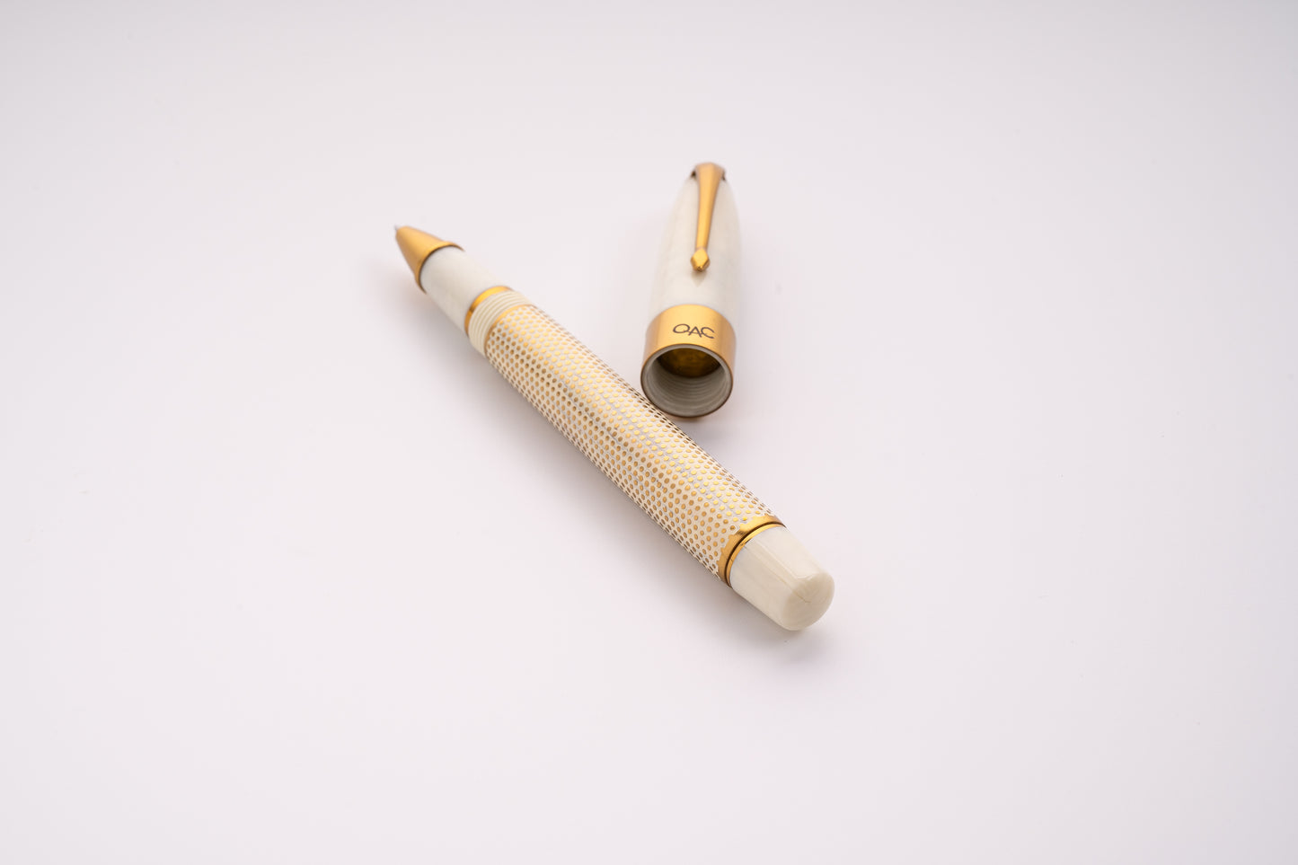 Epic Ivory Polka Dot Roller Ball Pen