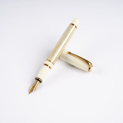 Epic Ivory Polka Dot Fountain Pen