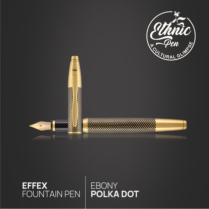 Effex Ebony Polka Dot Fountain Pen