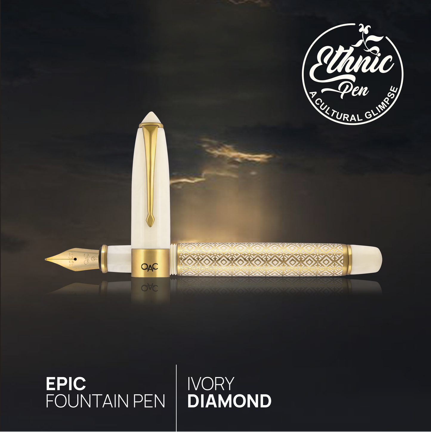 Epic Ivory Diamond Fountain Pen