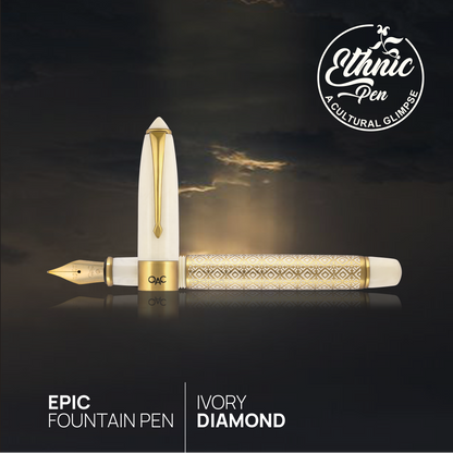 Epic Ivory Diamond Fountain Pen