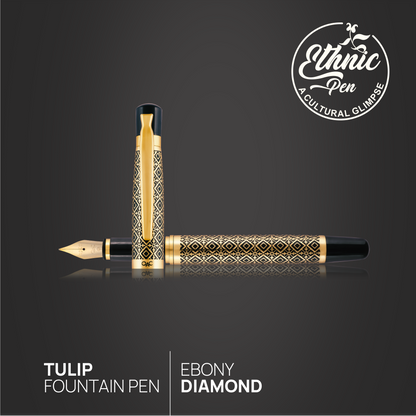 Tulip Ebony Blossom Roller Ball Pen