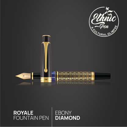 Royale Ebony Diamond Fountain Pen