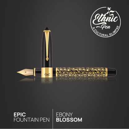 Epic Ebony Blossom Fountain Pen