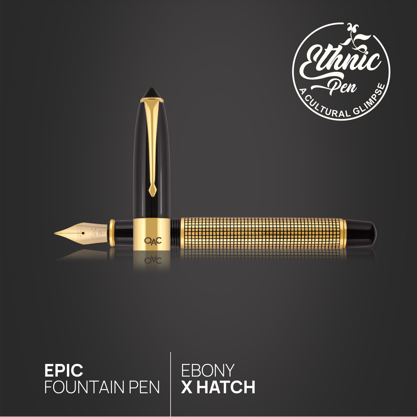 Epic Ebony X Hatch Fountain Pen