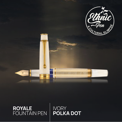 Royale Ivory Polka Dot Fountain Pen