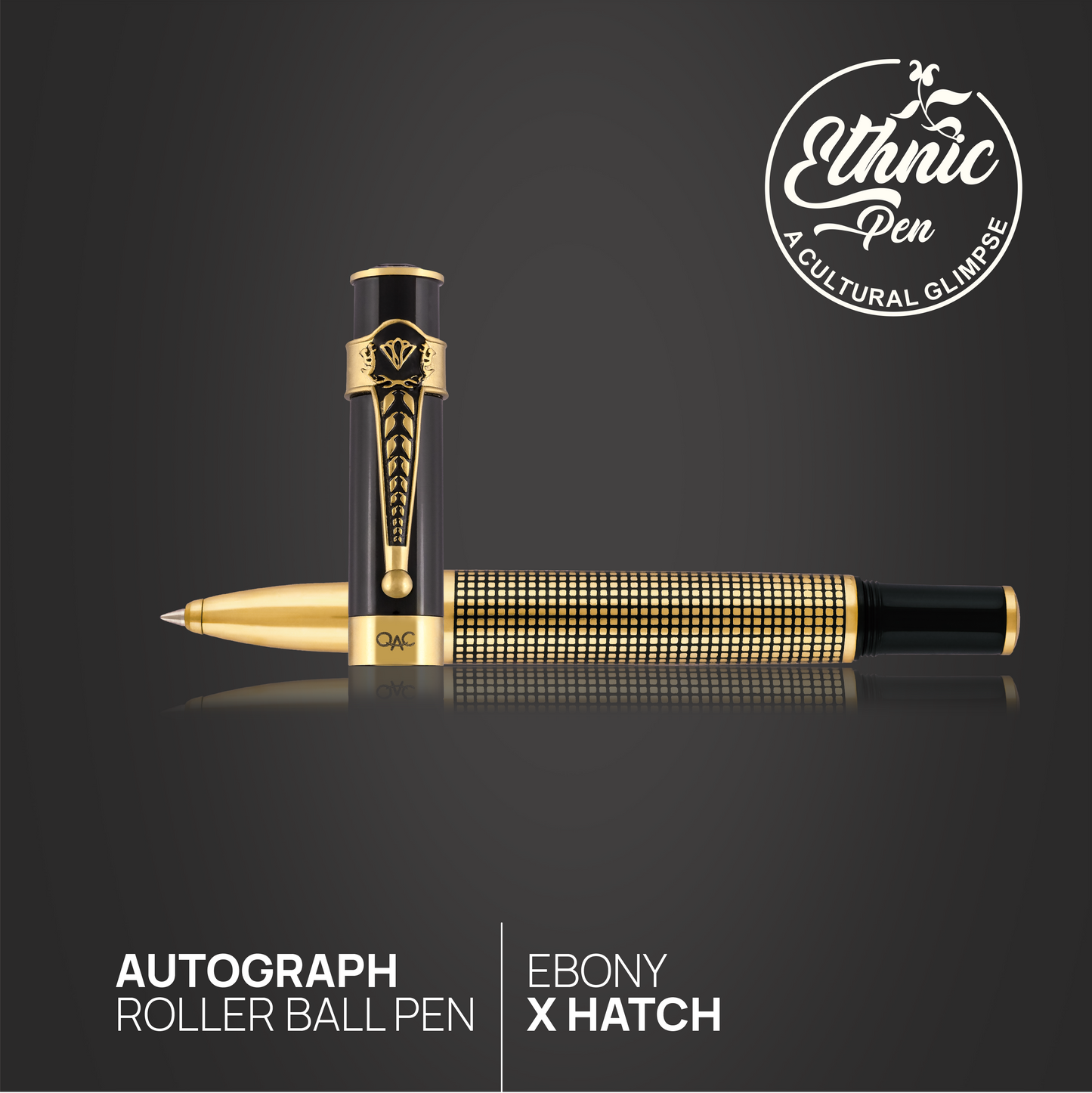 Autograph Ebony X Hatch Roller Ball Pen