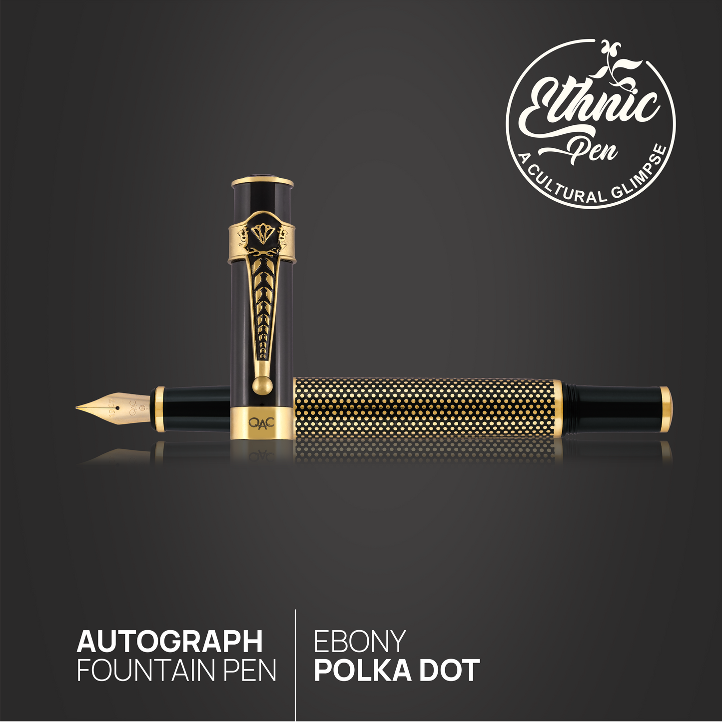 Autograph Ebony Polka Dot Fountain Pen