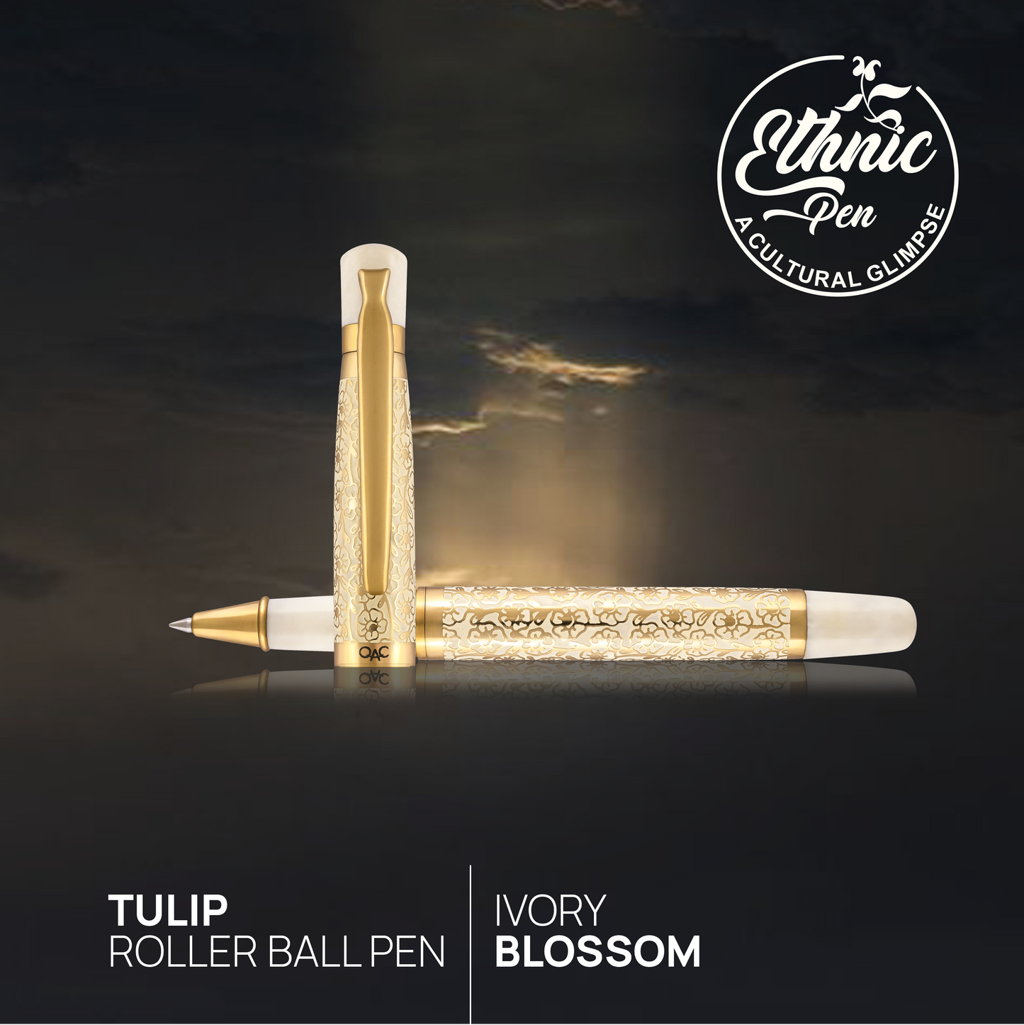 Tulip Ivory Blossom Roller Ball Pen