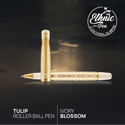 Tulip Ivory Blossom Roller Ball Pen