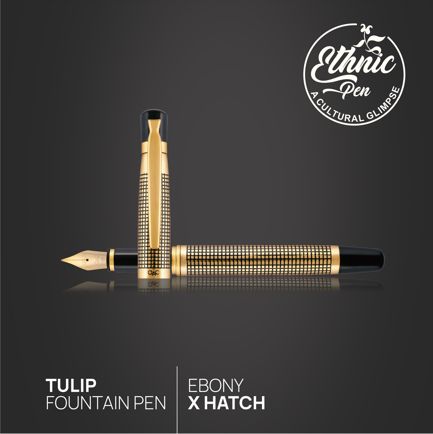 Tulip Ebony X Hatch Fountain Pen