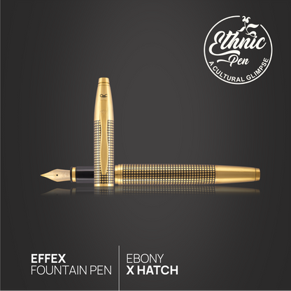 Effex Ebony X Hatch Fountain Pen