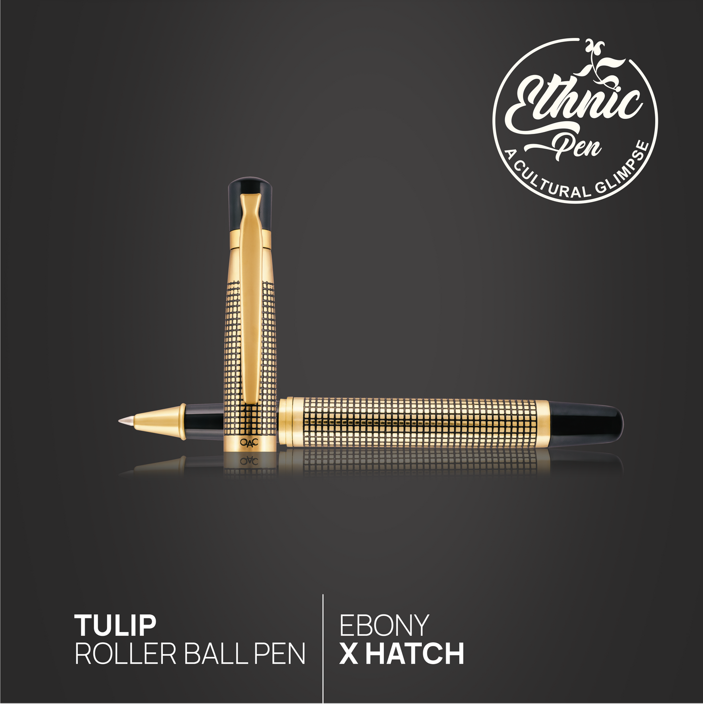 Tulip Ebony X Hatch Roller Ball Pen