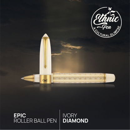 Epic Ivory Diamond Roller Ball Pen