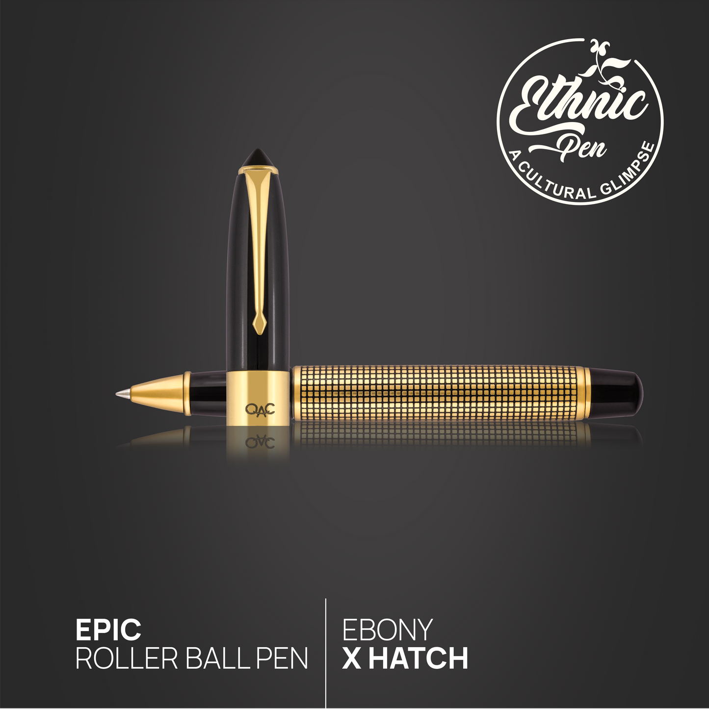Epic Ebony X Hatch Roller Ball Pen