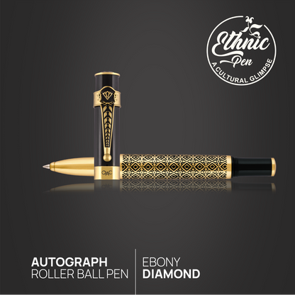 Autograph Ebony Diamond Roller Ball Pen