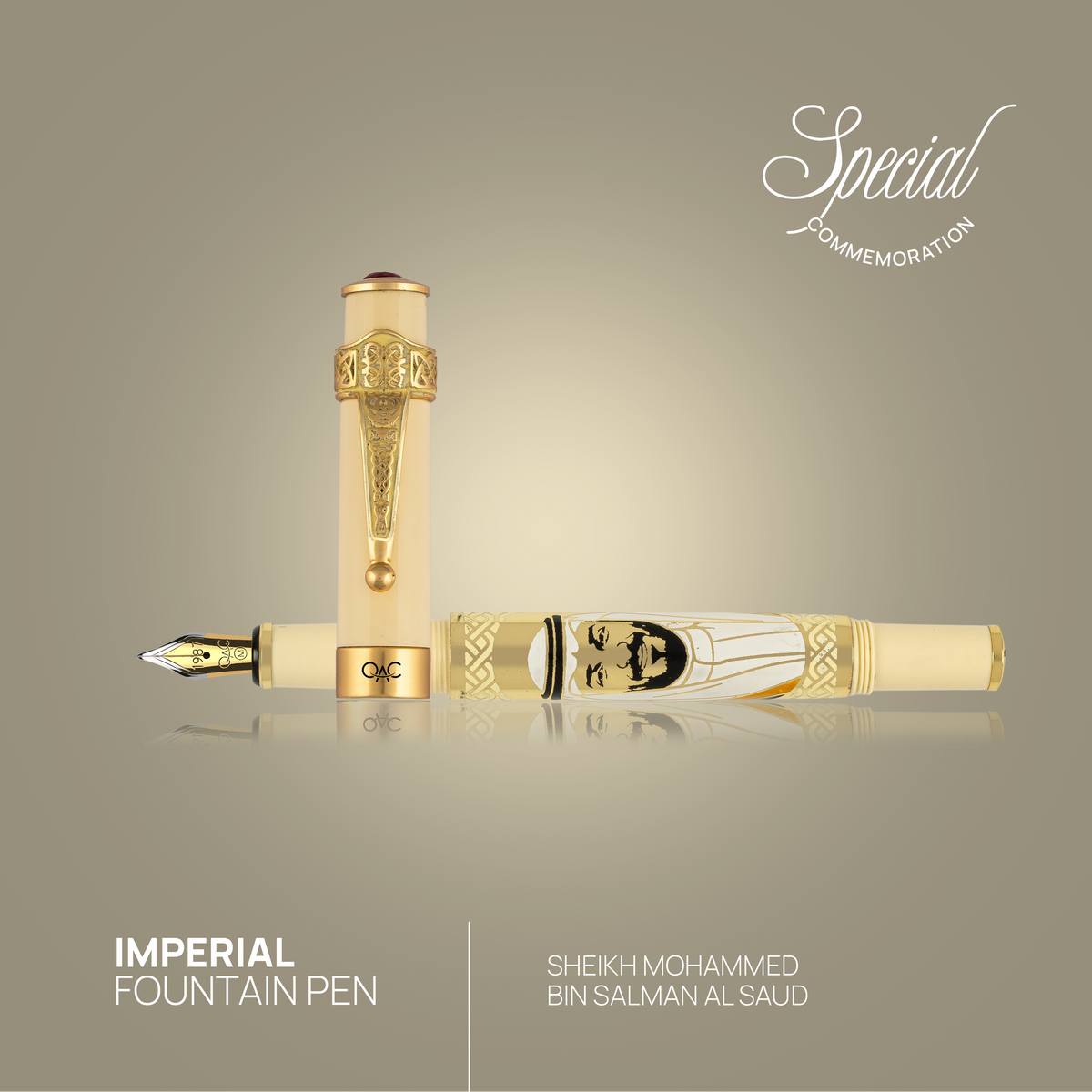 Imperial Shiekh Mohammed bin Salman Al Saud Fountain Pen Ivory