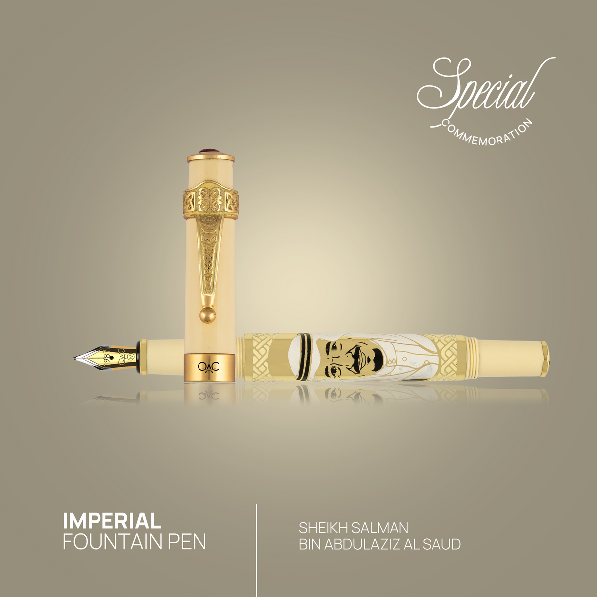 Imperial Sheikh Salman bin Abdulaziz Al Saud Fountain Pen Ivory