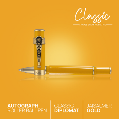 Autograph Classic Roller Ball Pen Jaisalmer Gold Diplomat
