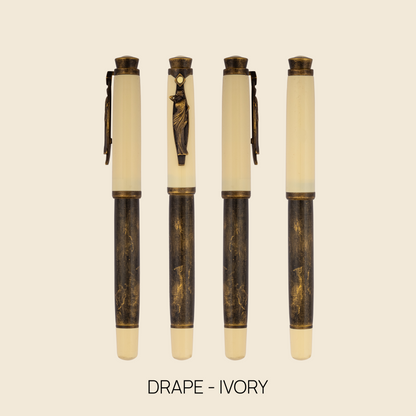 Drape  Saree Clip Fountain pen Ivory