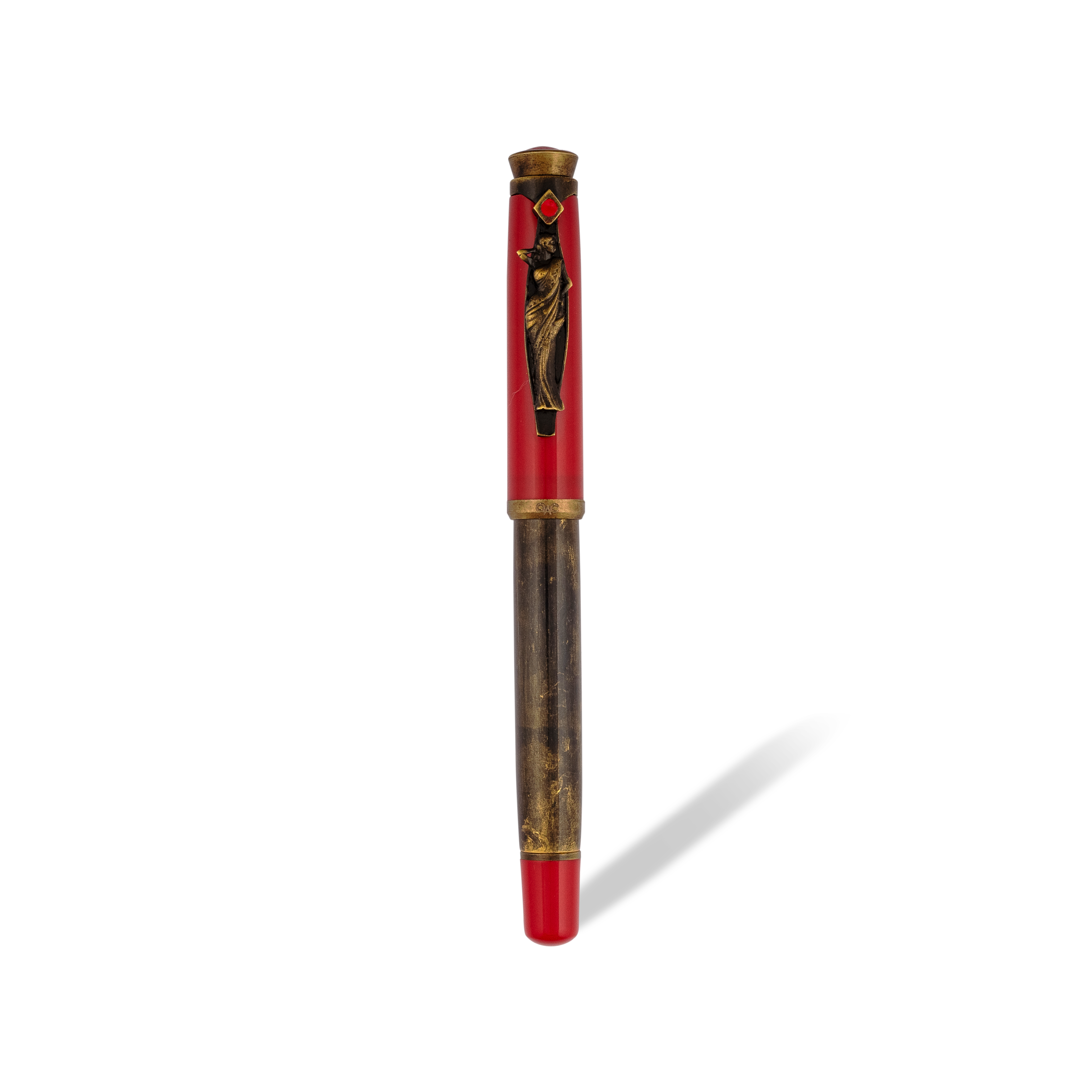 DRAPE SAREE CLIP ROLLER BALL PEN RED