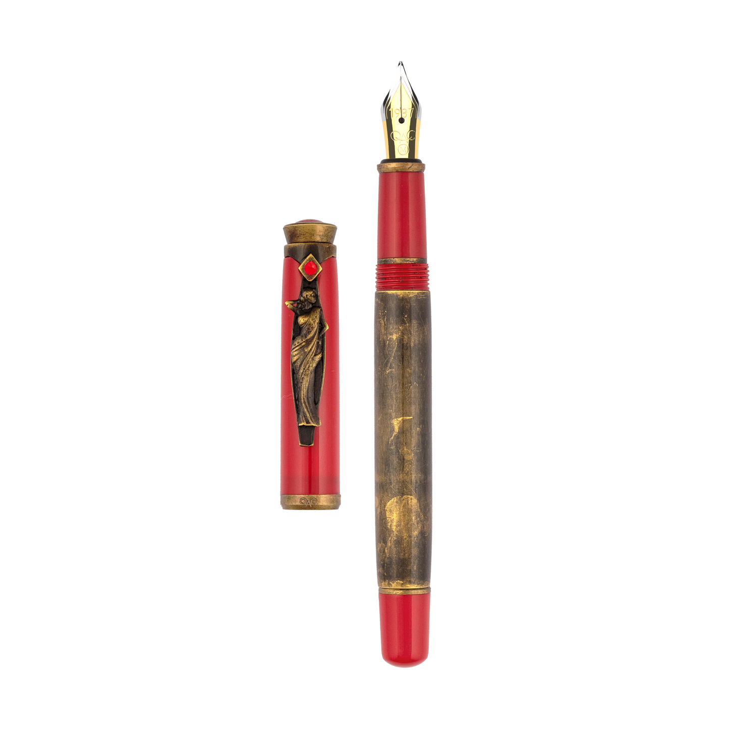 Drape  Saree Clip Fountain pen Red