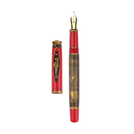Drape Saree Clip Fountain Pen Red