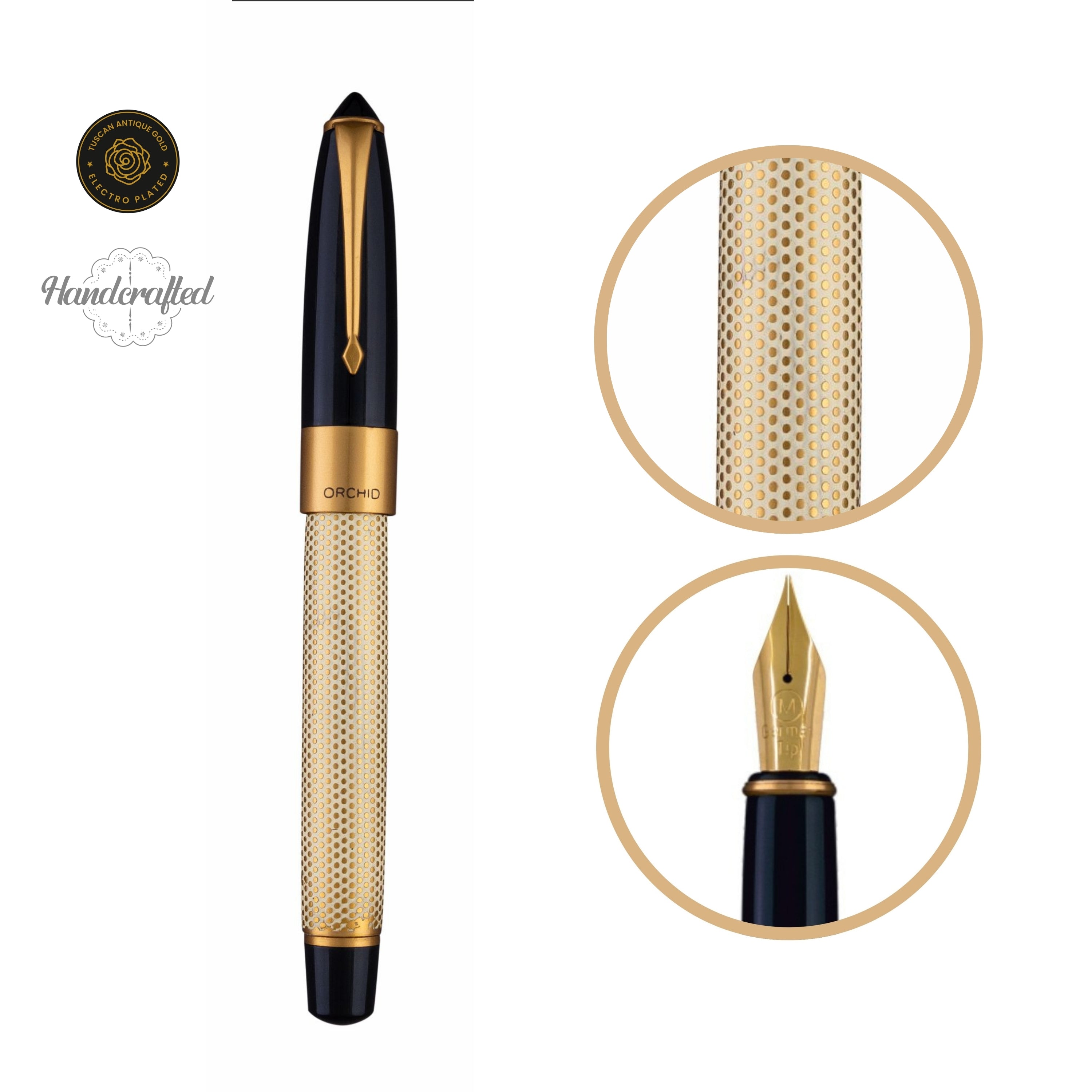 EPIC FOUNTAIN PEN - IVORY POLKA DOT