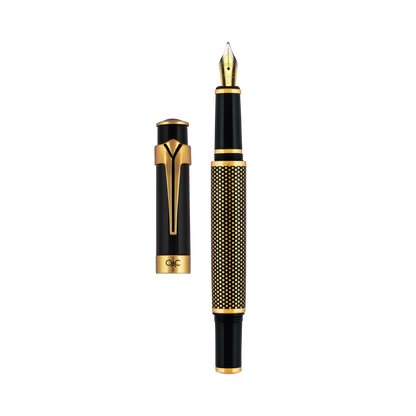 Valor Ebony Polka Dot Fountain Pen