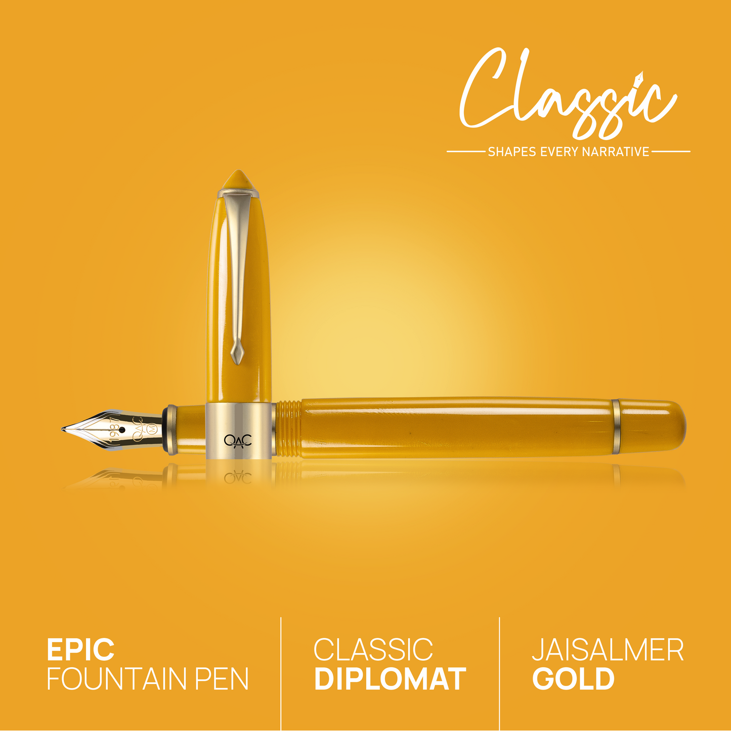 Epic Classic Fountain Pen Jaisalmer Gold Diplomat