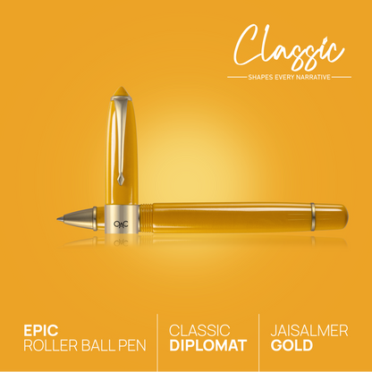 Epic Classic Roller Ball Pen Jaisalmer Gold Diplomat