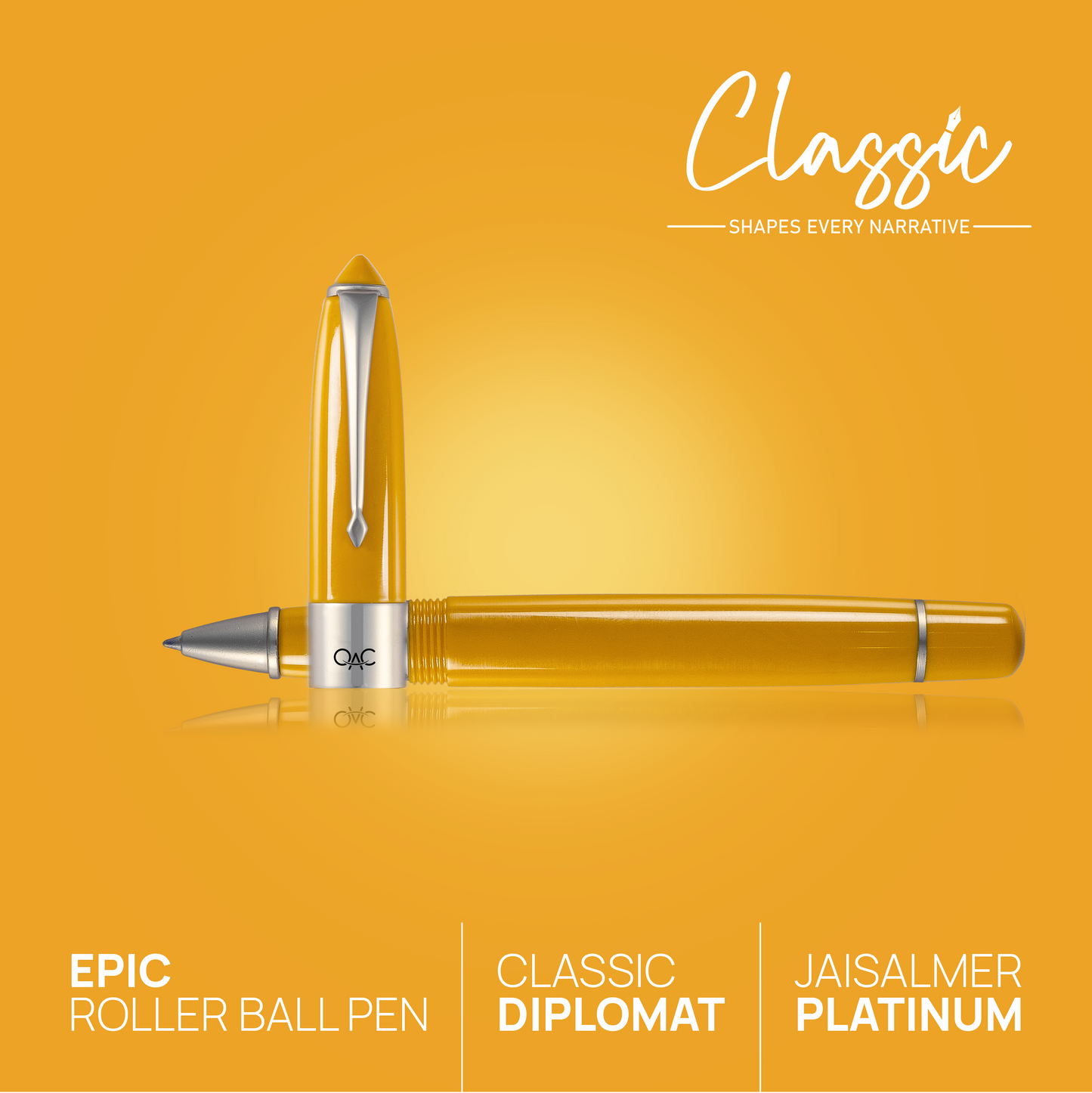 Epic Classic Roller Ball Pen Jaisalmer Platinum Diplomat