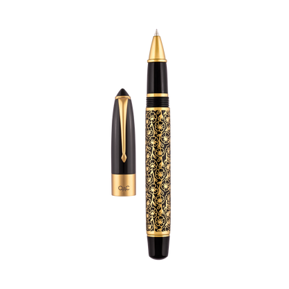 Epic Ebony Blossom Roller Ball Pen