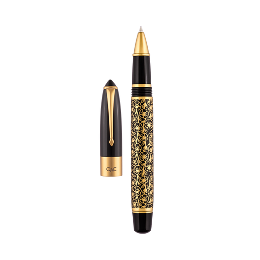 Epic Ebony Blossom Roller Ball Pen