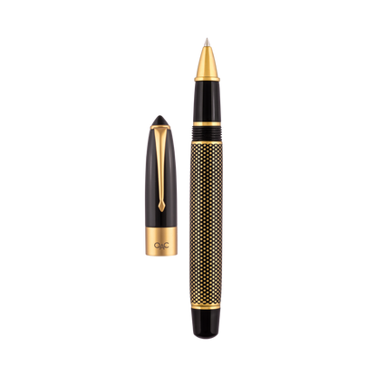 Epic Ebony Polka Dot Roller Ball Pen