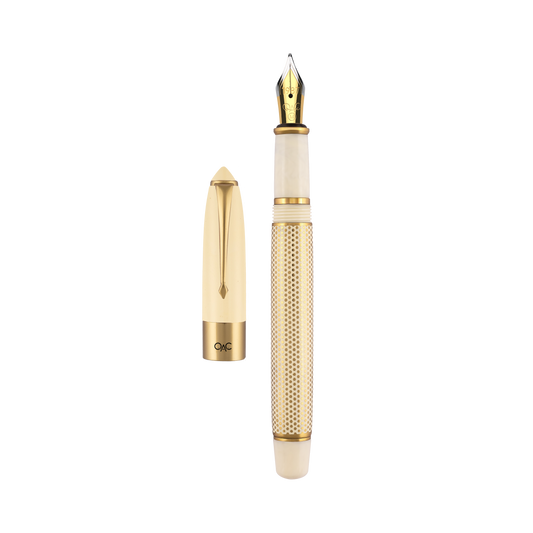 Epic Ivory Polka Dot Fountain Pen