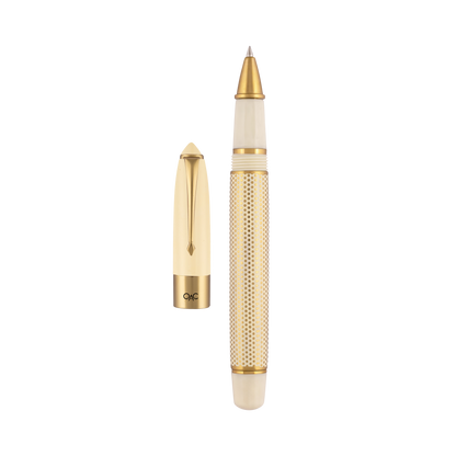 Epic Ivory Polka Dot Roller Ball Pen