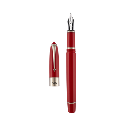 Epic Classic Fountain Pen Red Platinum Diplomat