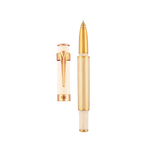 Valor Ivory  X Hatch Roller Ball Pen
