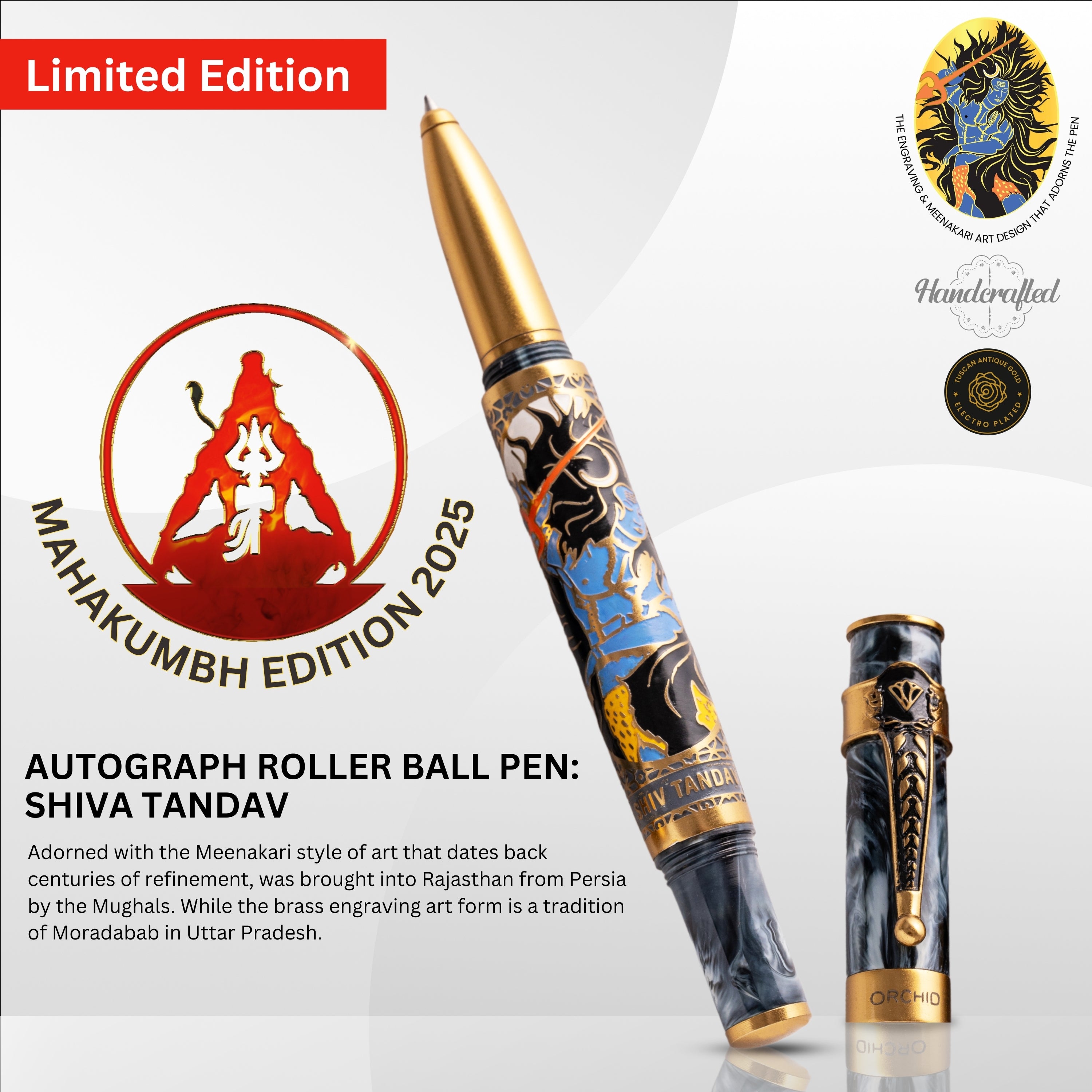 AUTOGRAPH ROLLER BALL PEN - SHIV TANDAV - MAHAKUMBH EDITION 2025