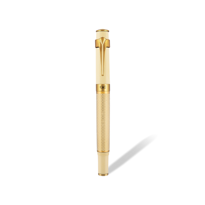 Valor Ivory Polka Dot Roller Ball Pen