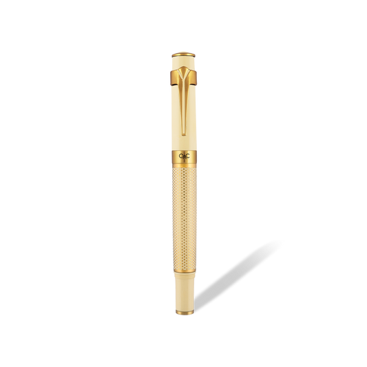 Valor Ivory Polka Dot Roller Ball Pen