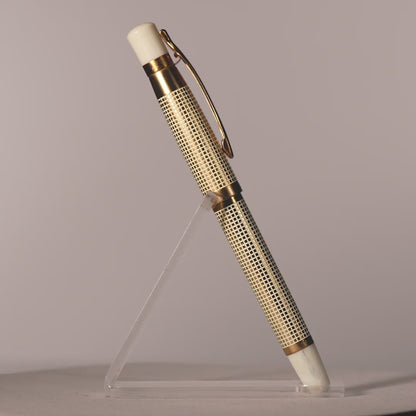 Tulip Ivory X Hatch Roller Ball Pen