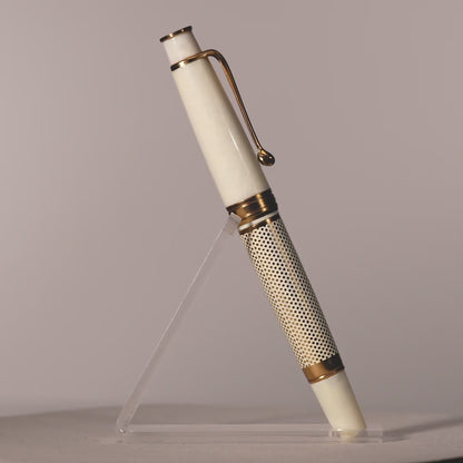 Royale Ivory Polka Dot Roller Ball Pen