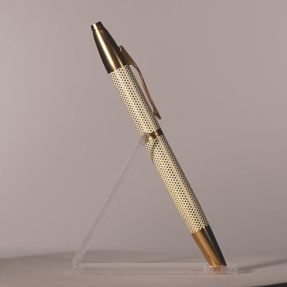 Effex Ivory Polka Dot Roller Ball Pen