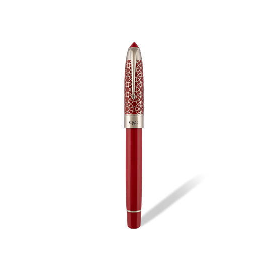 Epic Red Silver Fountain Pen