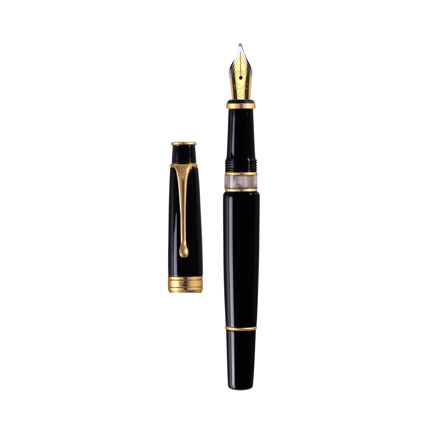 Royale Classic Fountain Pen Black Gold Diplomat