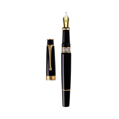 Royale Classic Fountain Pen Black Gold Diplomat