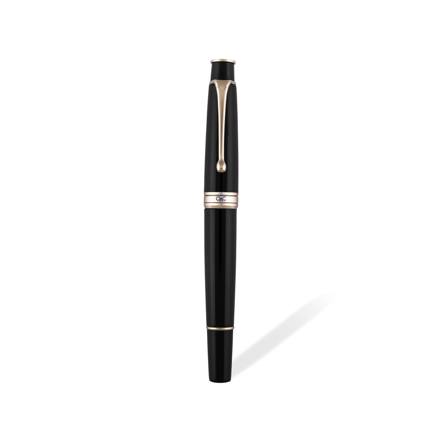 Royale Classic Fountain Pen Black Platinum Diplomat